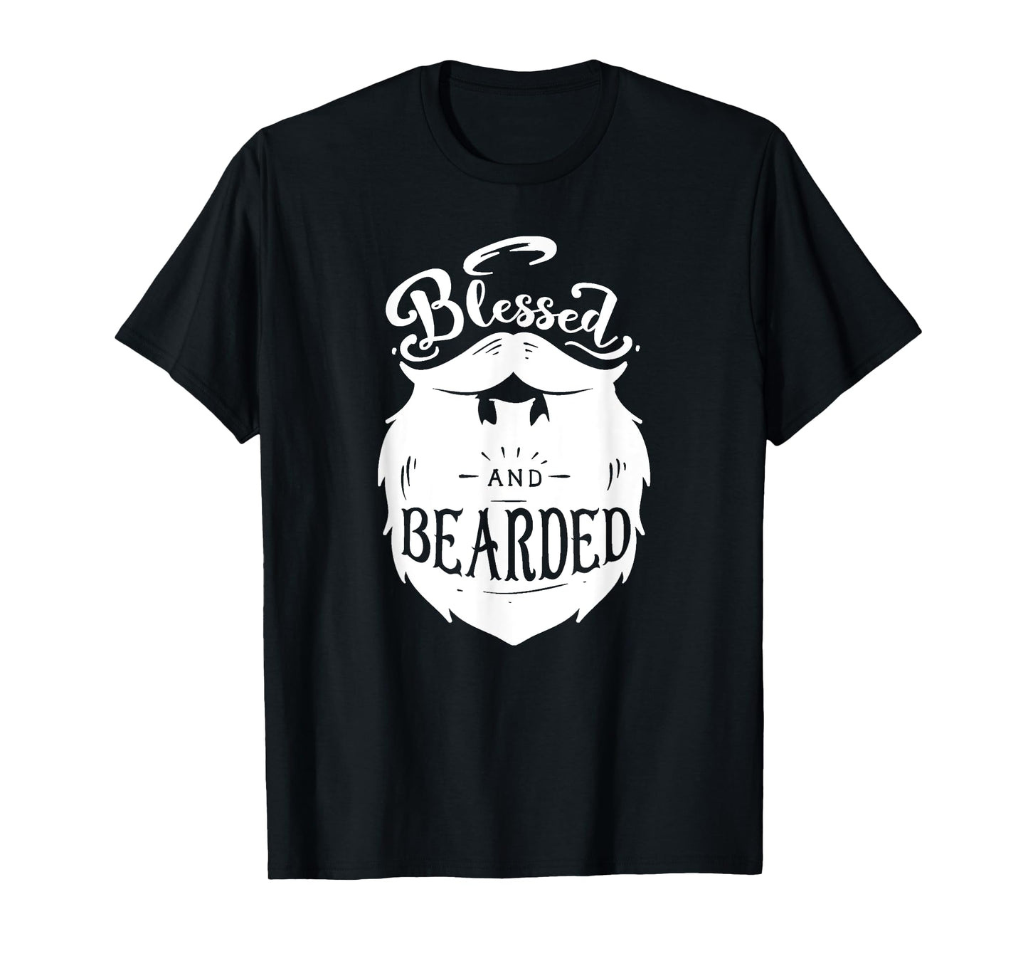 Blessed and Bearded - Jesus Praying Beard Hair Mustache T-Shirt