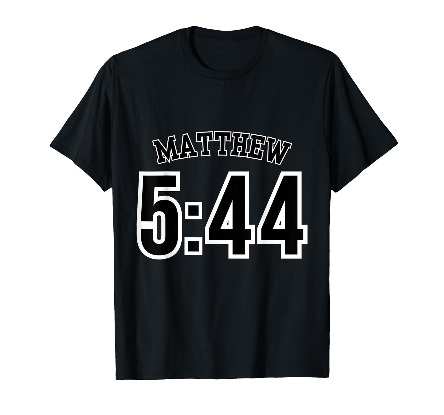 Matthew 5:44 Sports Jersey Christian Scripture Design T-Shirt
