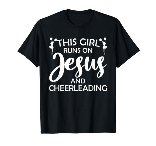 Cool Cheerleader Art For Women Girl Cheerleading Jesus Cheer T-Shirt