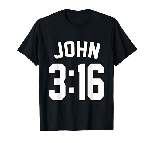 John 3:16 Sports Jersey Christian Faith Motivation Apparel T-Shirt