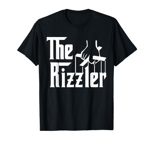 The Funny Rizzler Big Justice Apparel Men Women Unisex-Adults T-Shirt, Black, Small, Short Sleeve, Modern, Graphic T-Shirt