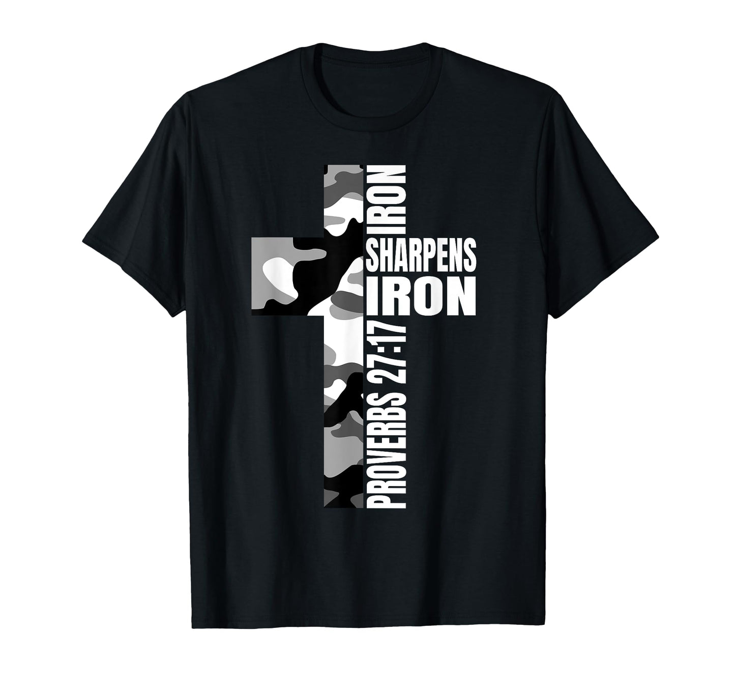 White Camo Iron Sharpens Iron Christian Verse Easter Couples T-Shirt
