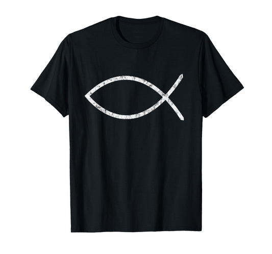 Ichthys Sign Jesus Fish Christ Christian Faith Symbol T-Shirt