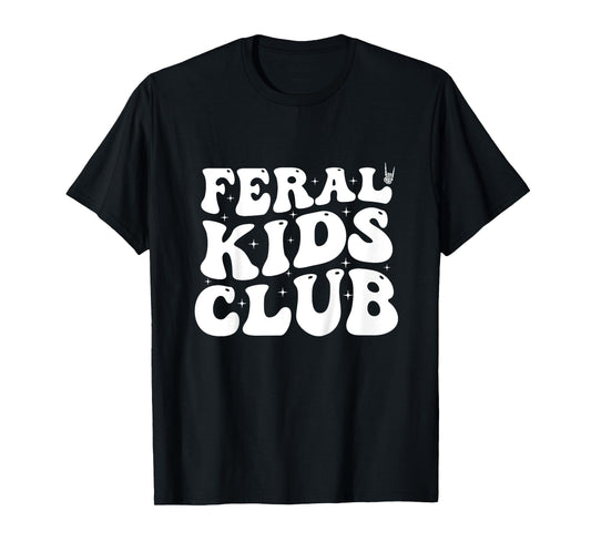 Kids Funny Feral Kids Club T-Shirt