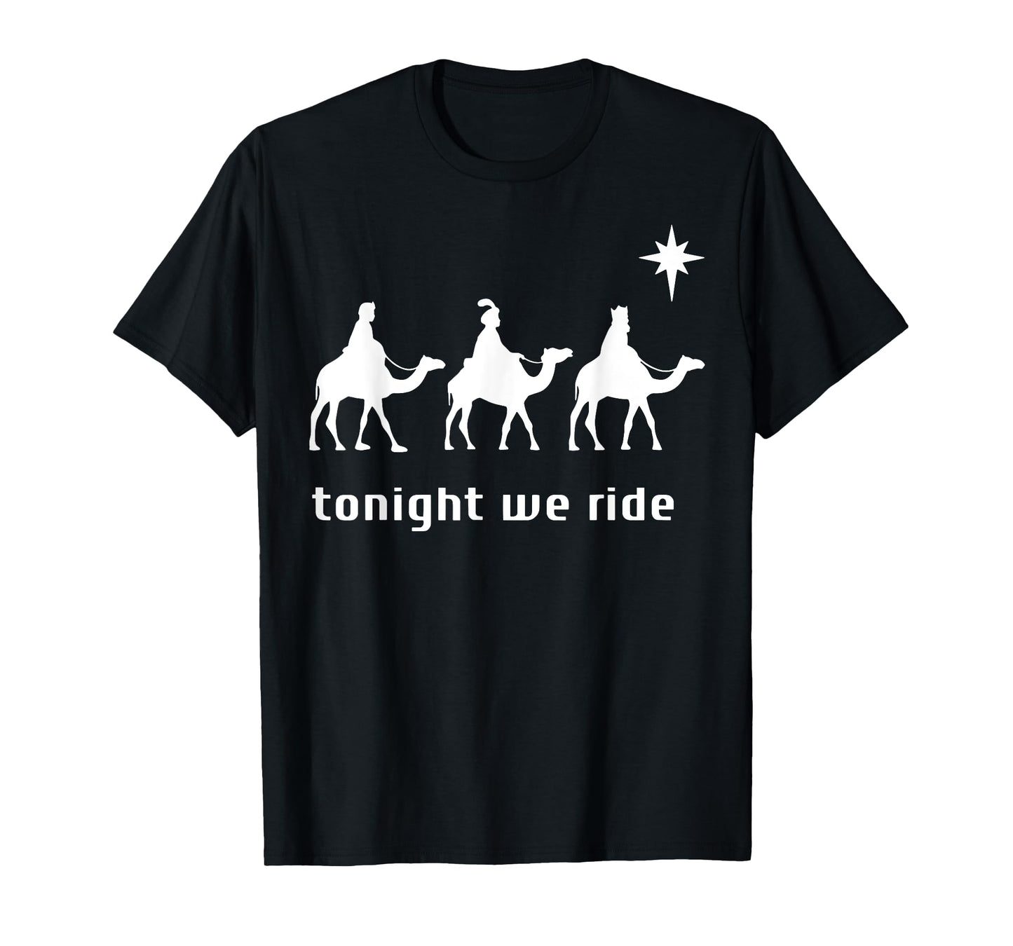 Funny Tonight We Ride Tee Shirt - Unisex T-Shirt - Black - Small - Modern Cross Print Straight Fit - Short Sleeve - Lightweight, Cross Print
