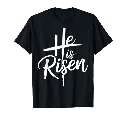 He is risen jesus cross for christian easter day T-Shirt