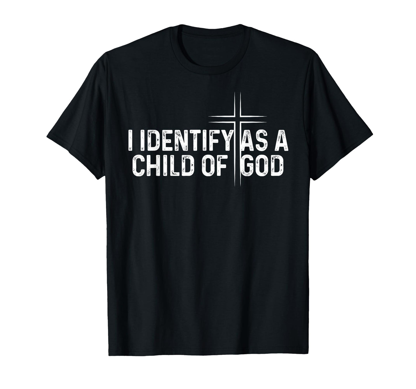 I Identify As A Child of God Overcomer Christian Vintage Tee T-Shirt