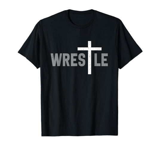 Wrestle Christian Wrestler Cross T-Shirt
