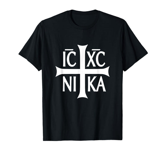 IC XC NIKA Cross T-Shirt Eastern Christian Greek Tee Shirt T-Shirt