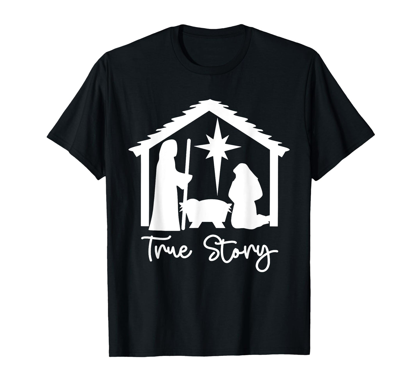 Christian Religious Christmas Nativity Scene True Story T-Shirt