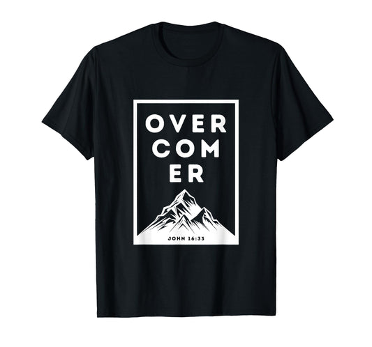 Overcomer Christian Faith John 16:33 Religious Bible T-Shirt