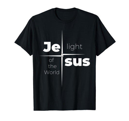 Funny Jesus Light Of The Word Simple Lettering T-Shirt