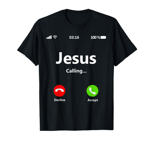 Jesus Is Calling Christian T Shirt Christmas Xmas T-Shirt