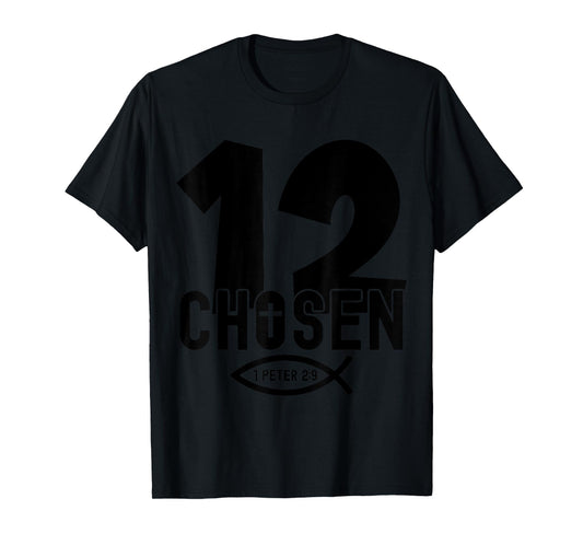 Chosen 12 Religious 12 Years Jesus 12TH Birthday T-Shirt