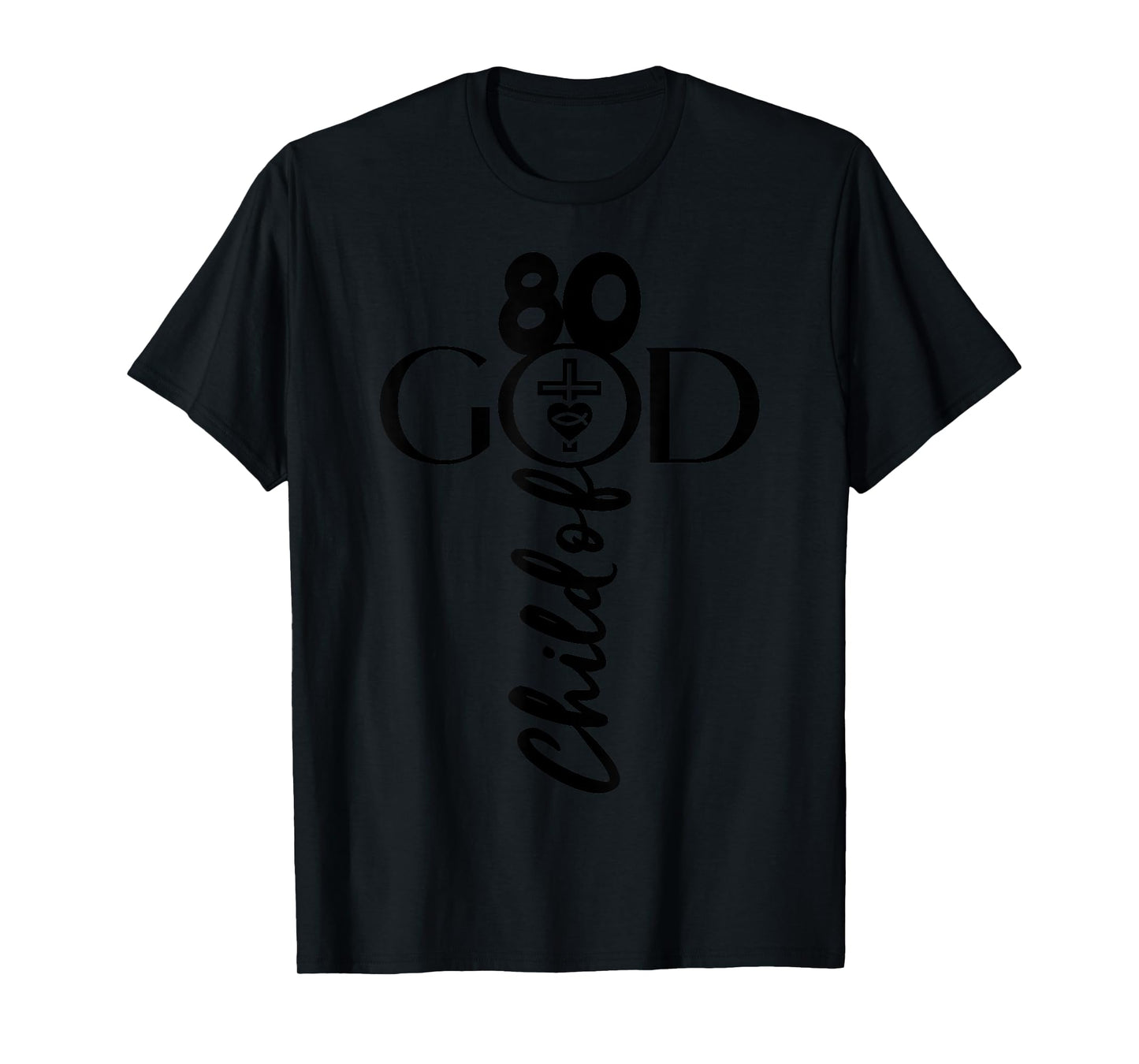 Christ GOD 80 Years Jesus 80th Birthday T-Shirt