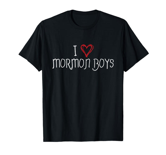 I Heart Love Mormon Boys Cute Funny LDS T-Shirt T-Shirt