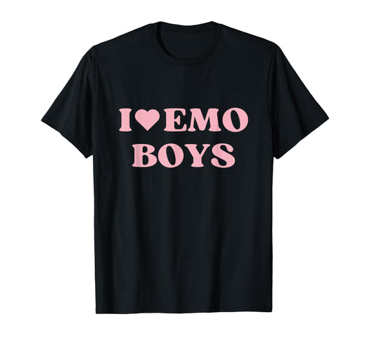 I Love Emo Boys I Heart Emo Boys Cute Design T-Shirt