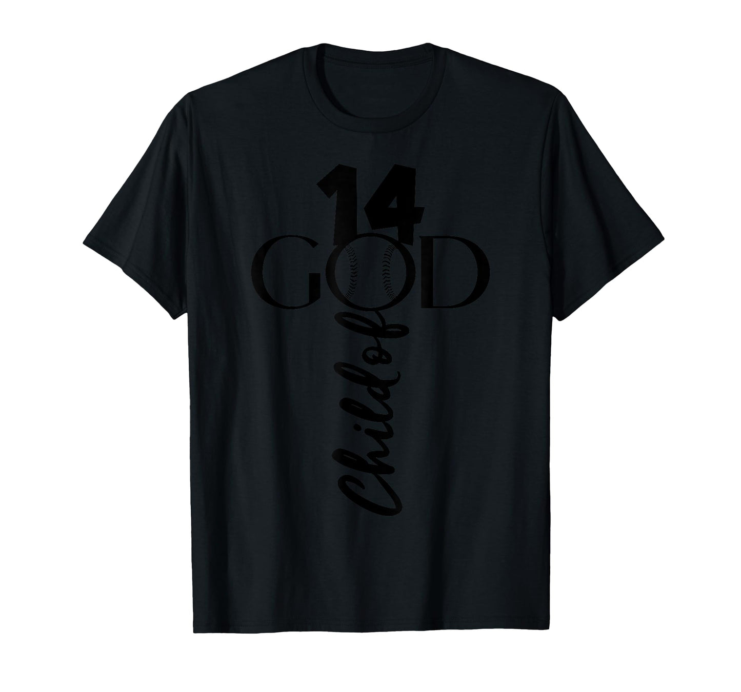 JESUS 14 YEARS GOD BASEBALL 14th BIRTHDAY T-Shirt