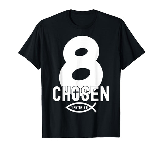 Religious Chosen 8 Years Jesus 8TH Birthday T-Shirt