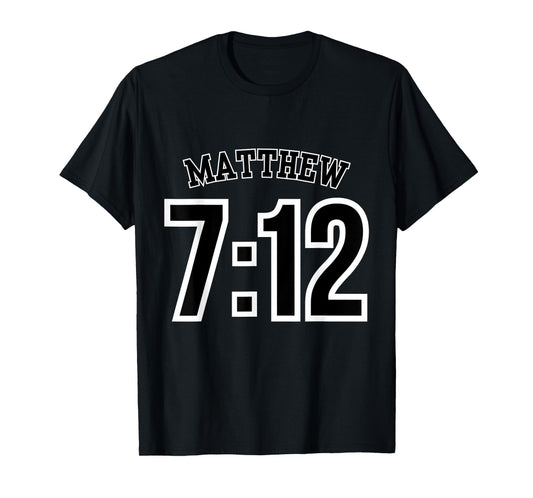 Matthew 7:12 Sports Jersey Christian Scripture Design T-Shirt
