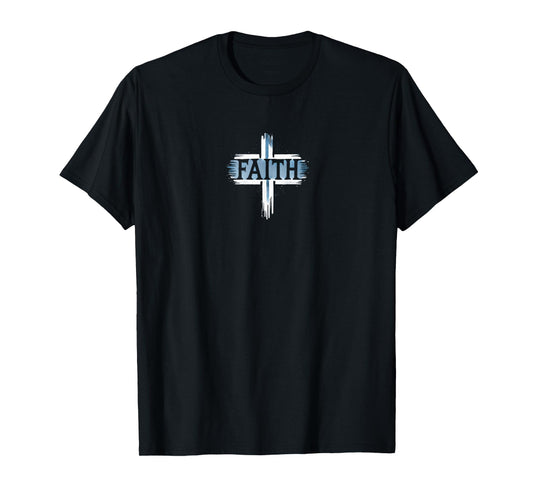 Faith Cross Minimalist Jesus Believe Religious Christian T-Shirt