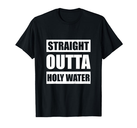Kids Straight Outta Holy Water Funny Christian Religious Baptism T-Shirt