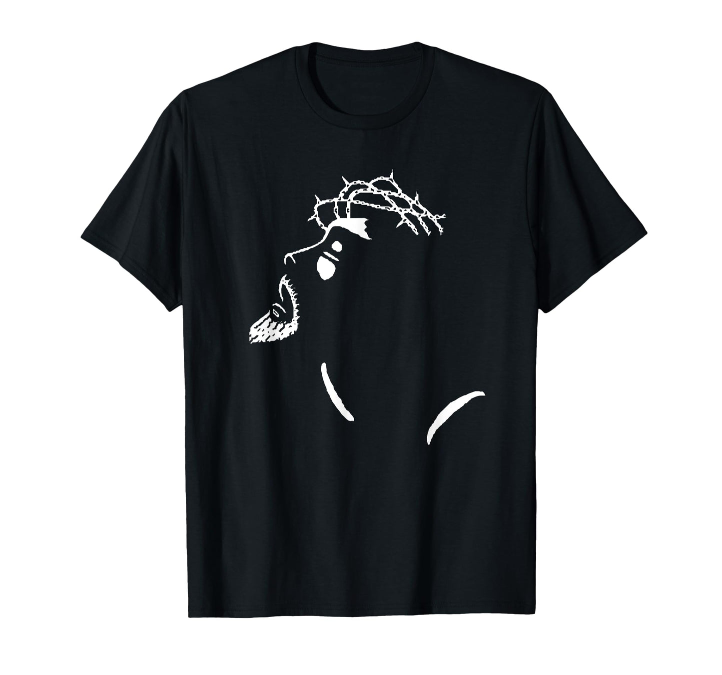 Silhouette Image of Jesus Christ Face Christian Faith Easter T-Shirt