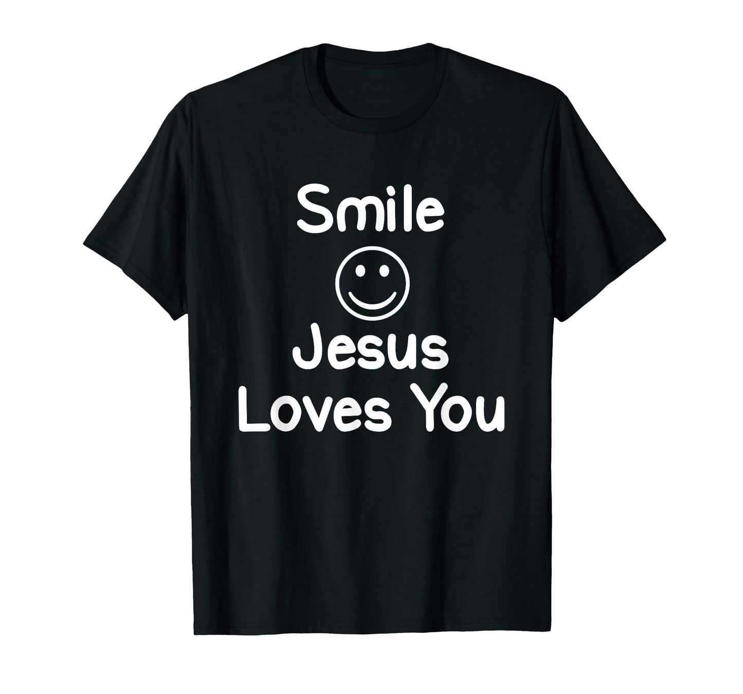Inspirational Smile Jesus Loves You T-shirt. Faith Tee T-Shirt