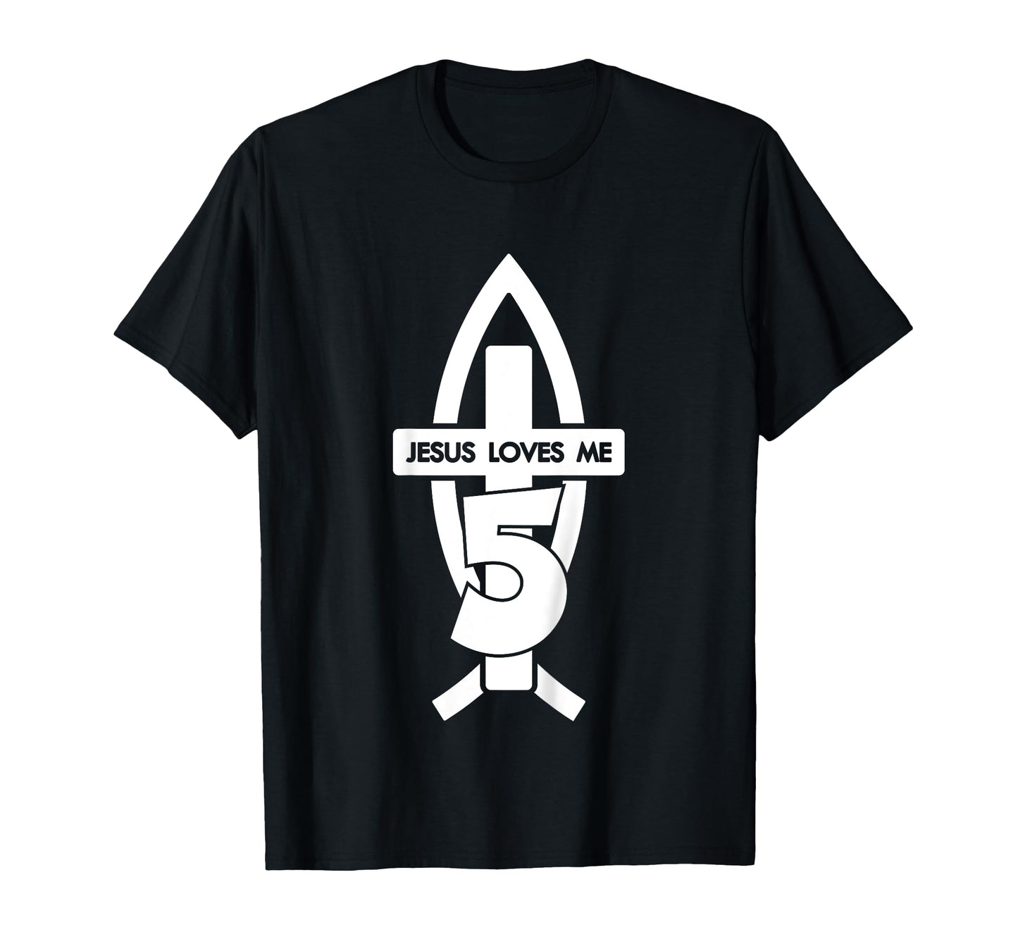 Jesus Loves ME 5 Religious 5 Years Jesus 5TH Birthday T-Shirt