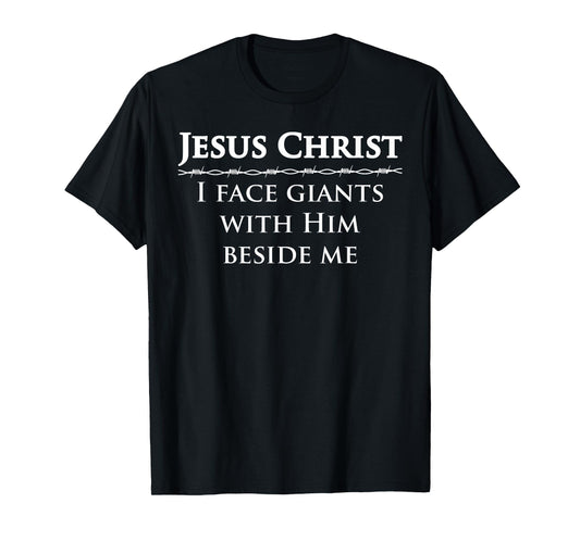 Deuteronomy 31 6 Bible Verse Lord Jesus Christ Face T-Shirt