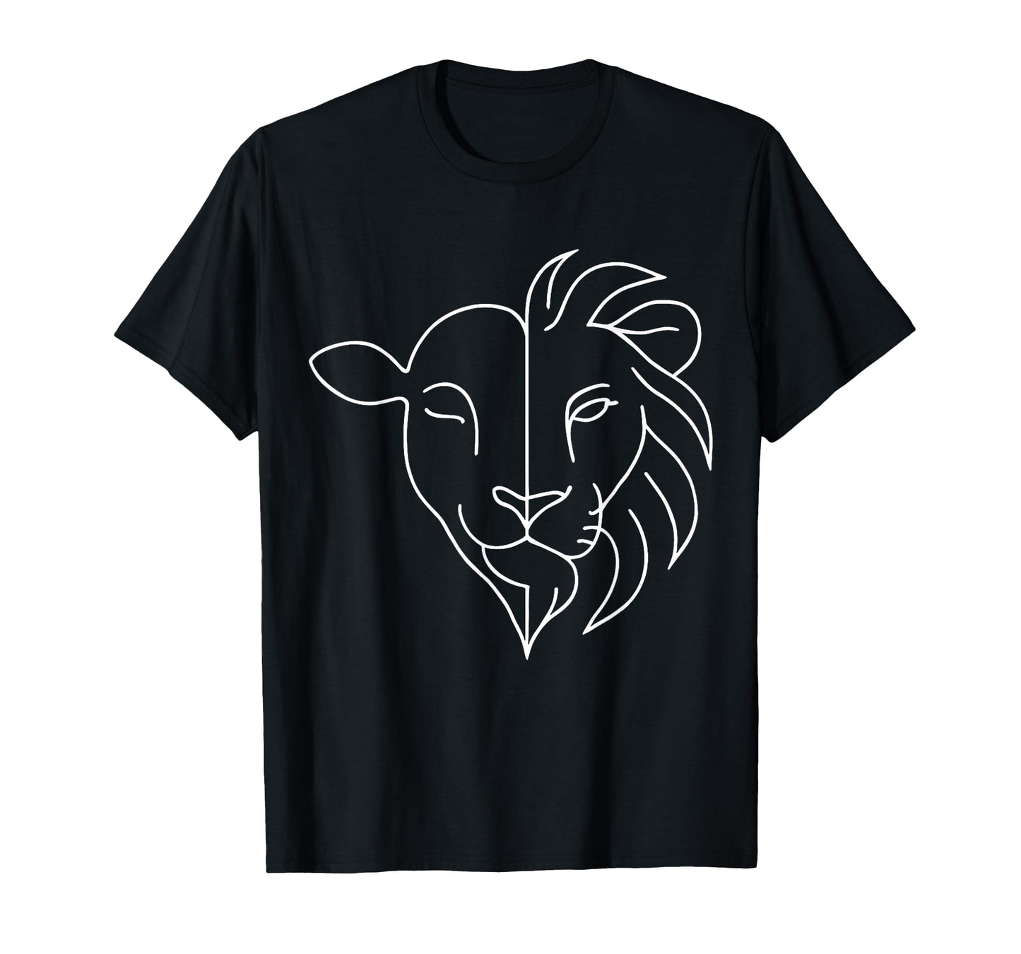 Lion and Lamb Christian Faith Symbol Jesus for Men Women T-Shirt