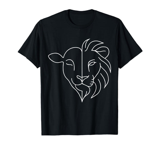 Lion and Lamb Christian Faith Symbol Jesus for Men Women T-Shirt