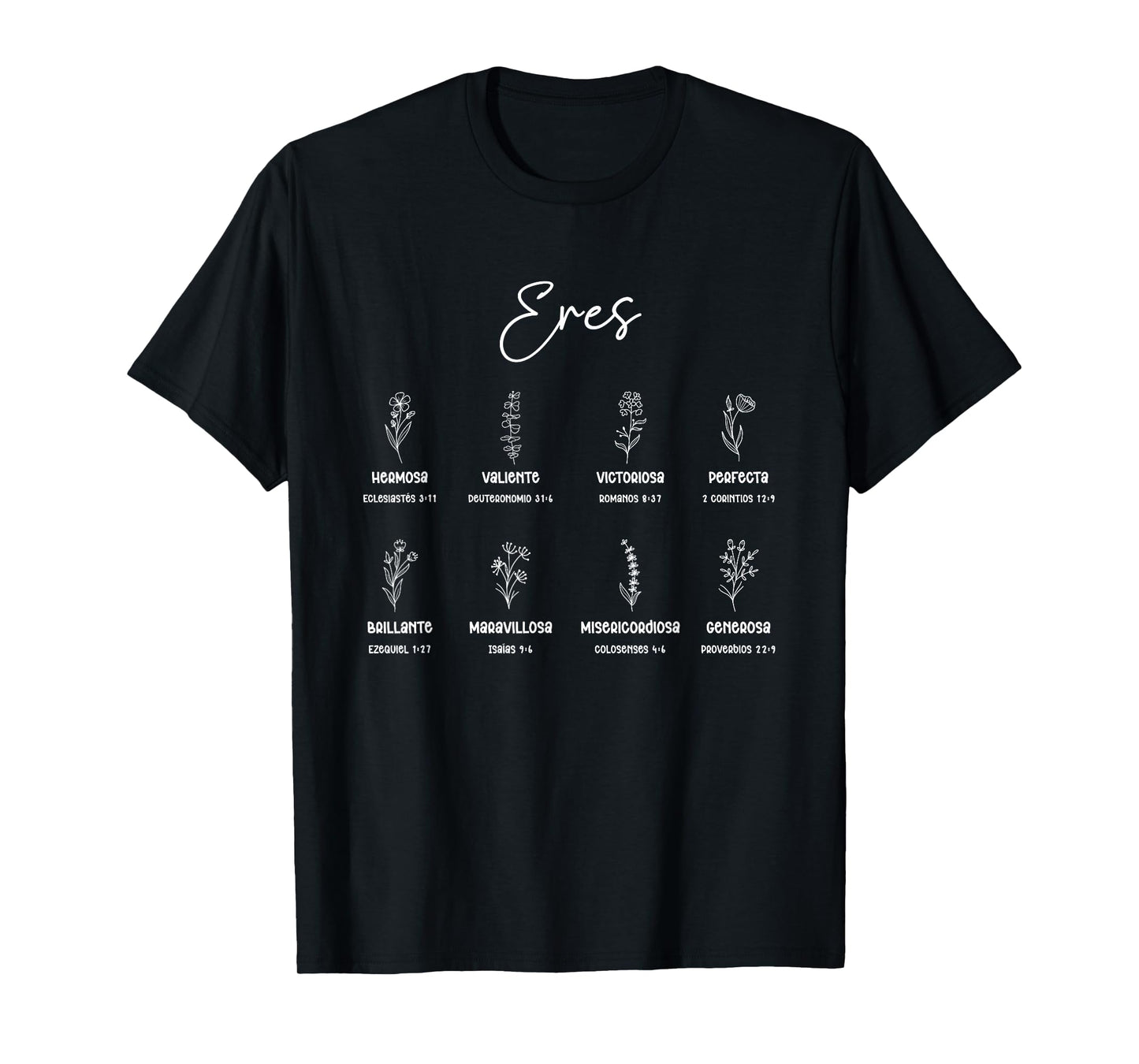 ERES Versículos Bíblicos Cute Christian Women Spanish T-Shirt