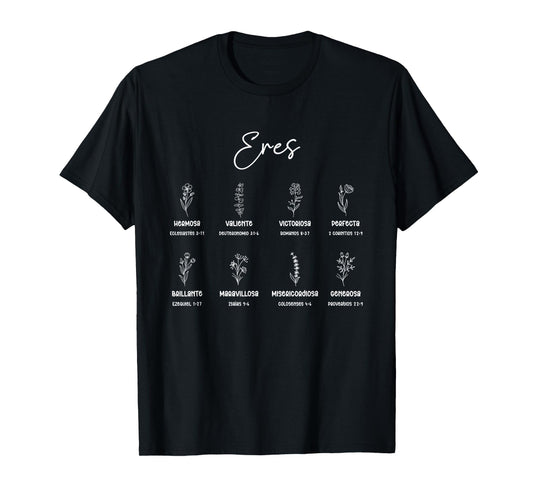 ERES Versículos Bíblicos Cute Christian Women Spanish T-Shirt