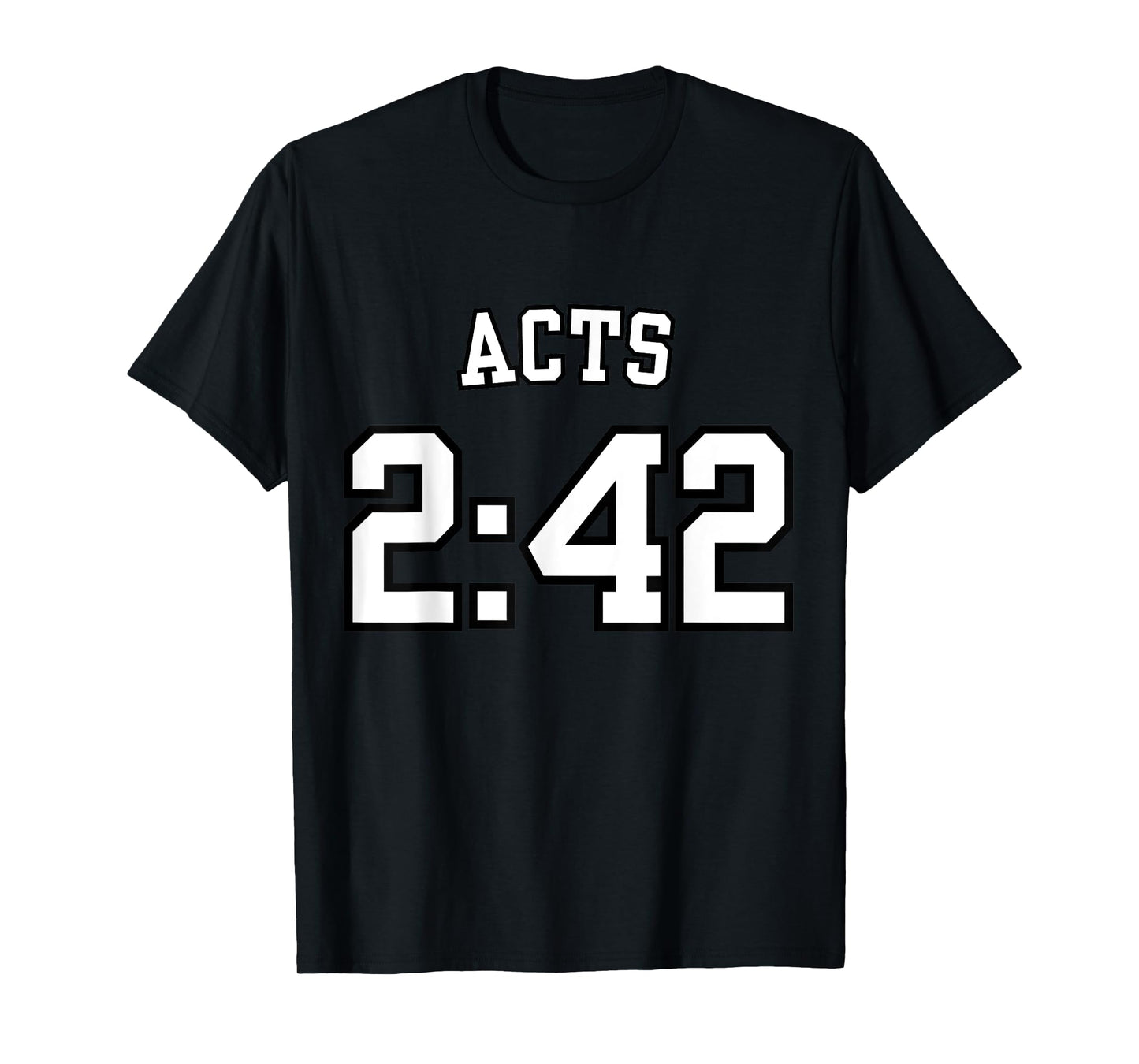 Acts 2:42 Sports Jersey Christian Scripture Design T-Shirt