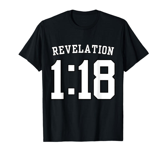 Revelation 1:18 Sports Jersey Christian Scripture Design T-Shirt