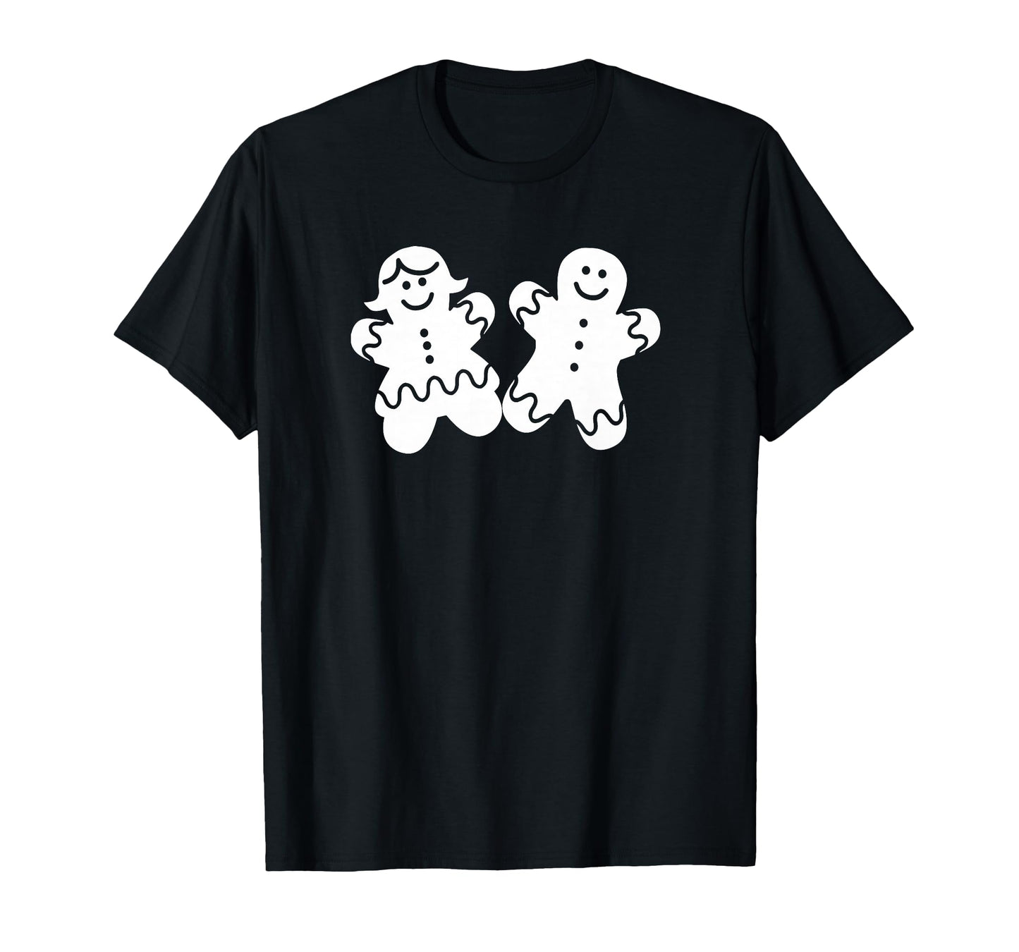 Gingerbread Man Woman Couple Christmas Party Cute Pretty T-Shirt