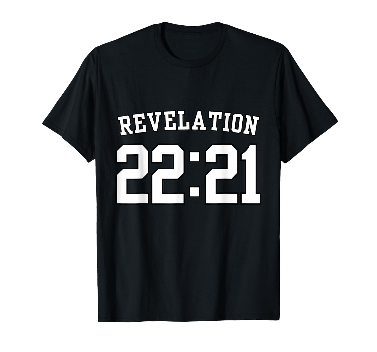 Revelation 22:21 Sports Jersey Christian Scripture Design T-Shirt