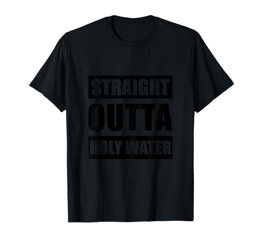 Kids Straight Outta Holy Water Funny Christian Religious Baptism T-Shirt