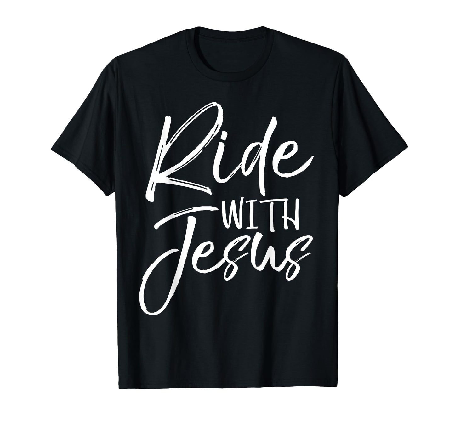 Christian Biker Gift Bike Riding Quote Fun Ride with Jesus T-Shirt
