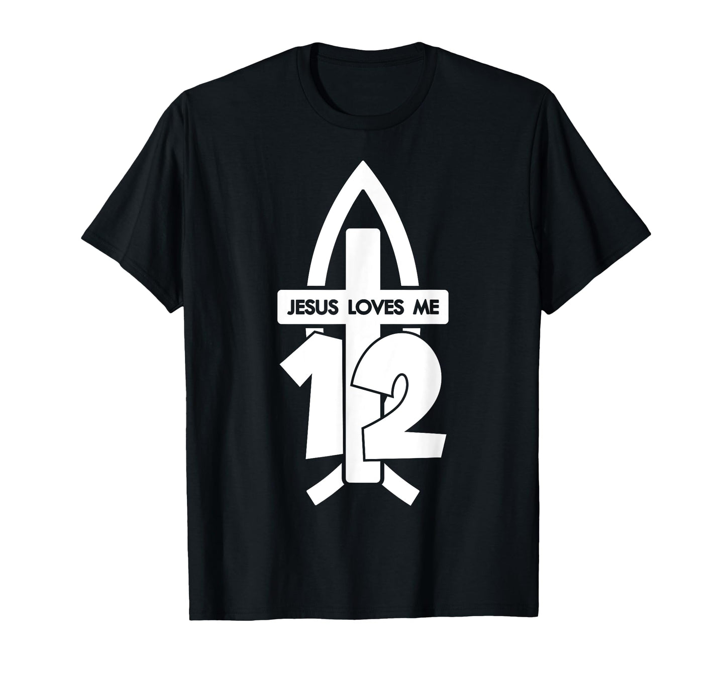 Jesus Loves ME 12 Religious 12 Years Jesus 12TH Birthday T-Shirt