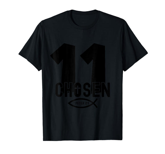 Chosen 11 Religious 11 Years Jesus 11TH Birthday T-Shirt