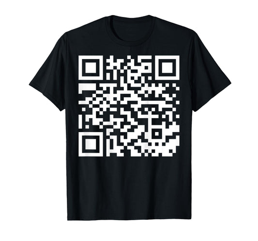 (On Back) Funny QR Fck You Code Middle Finger Sarcasm Saying T-Shirt