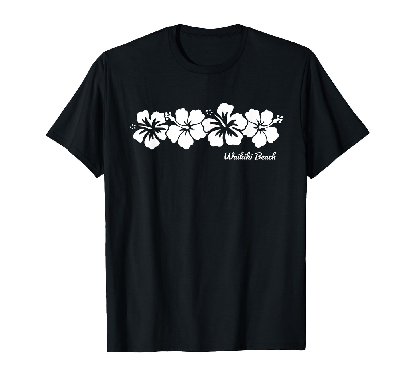Waikiki Beach Hawaii Hibiscus Flower Souvenir Mens Womens T-Shirt