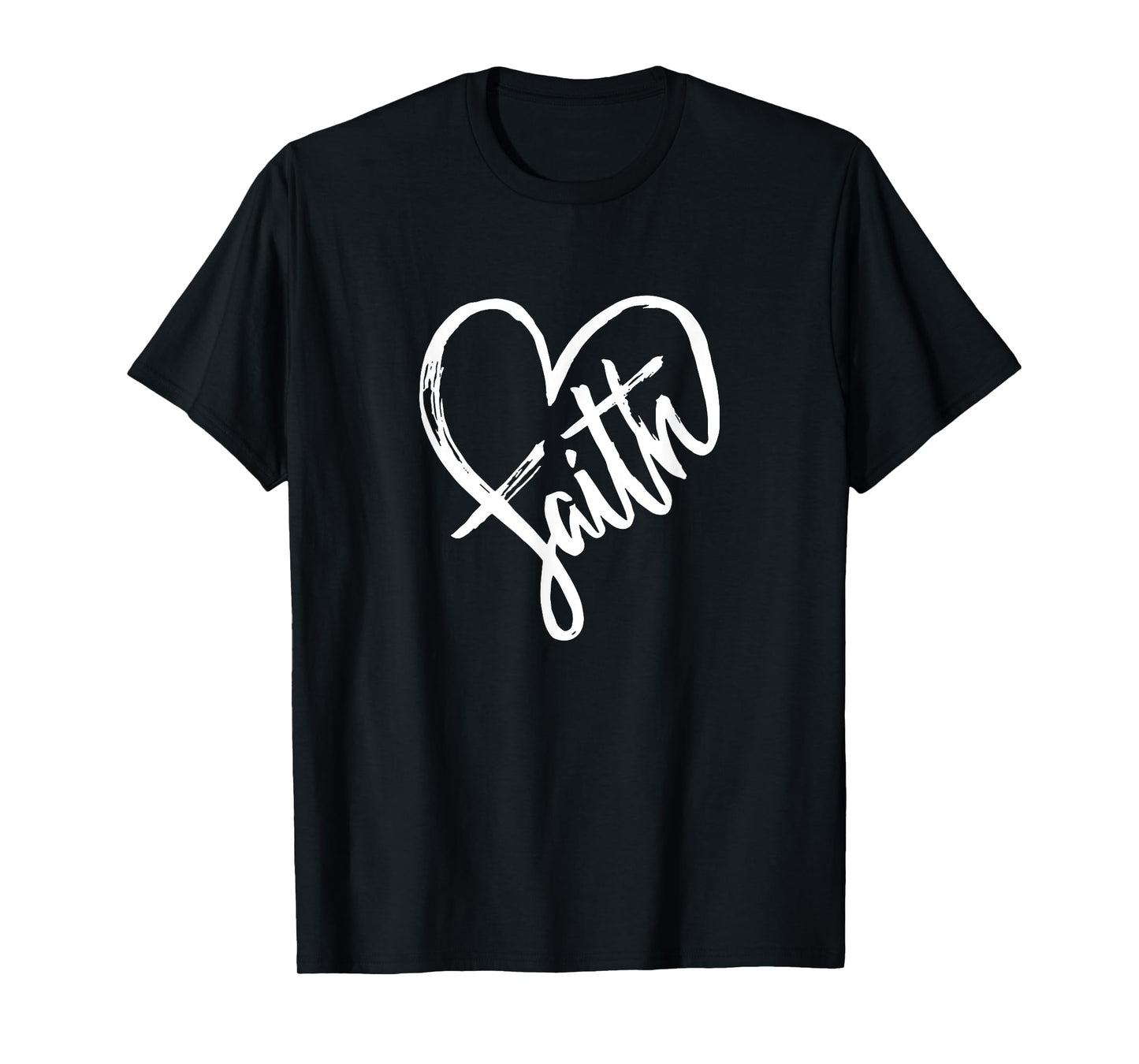Faith Heart Love Religion - Jesus Believer Belief Crucifix T-Shirt