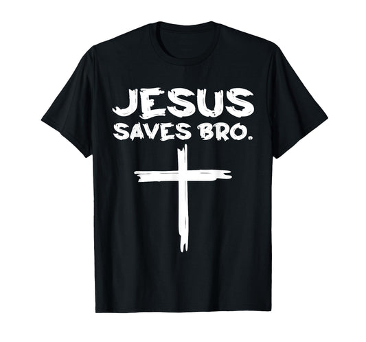 Jesus Saves Bro - Jesus Cross Vintage T-Shirt