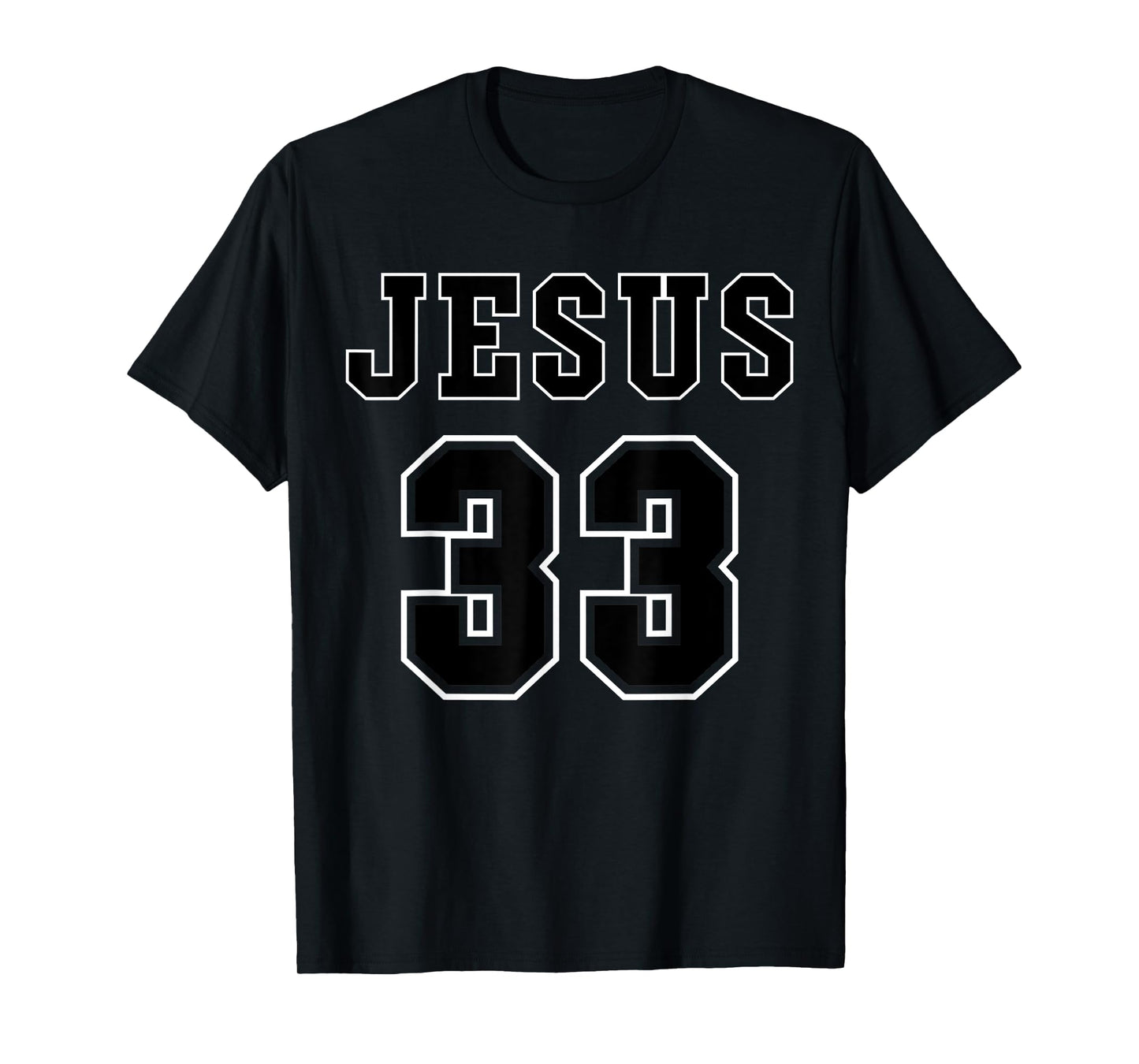 Jesus 33 Black Design T-Shirt