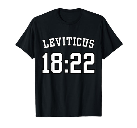 Leviticus 18:22 Sports Jersey Christian Scripture Design T-Shirt