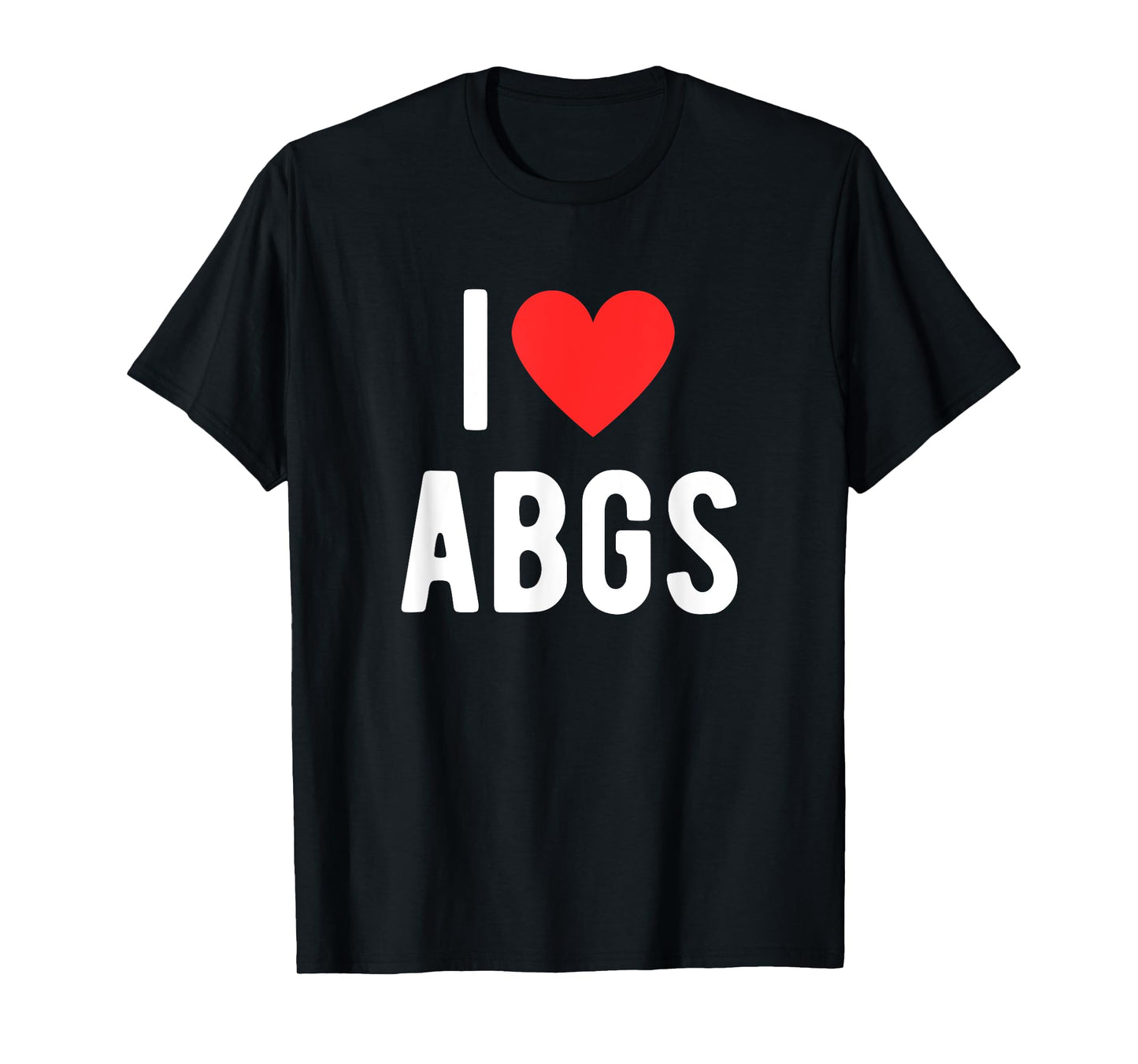I Love ABGS Cute Heart Graphic Valentines Day T-Shirt