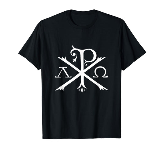 Christian Chi Rho T-Shirt Labarum Christogram Cross Faith T-Shirt